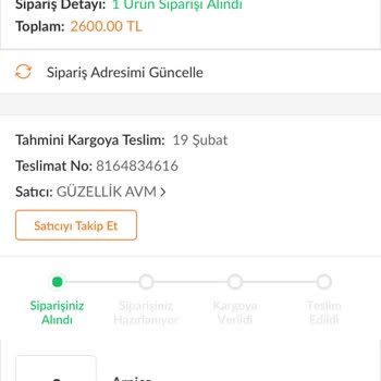 Trendyol Güzellik AVM Den Satın Aldığım Ürünü Kargolamıyorlar