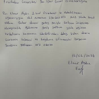 Fenerbahçe Üniversitesi Ücret İadesi Yapmıyor