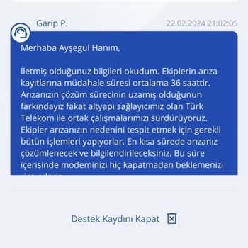 TurkNet Hizmet Kalitesizliği, Arızanın Giderilememesi