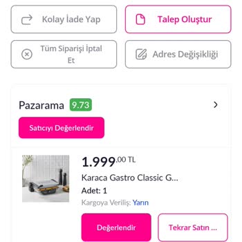 Pazarama'dan Kesinlikle Sipariş Vermeyiz