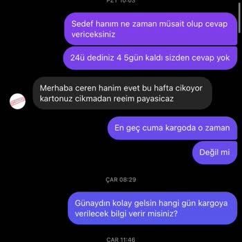 Paradisegiftevent (Instagram) Siparişlerim 2 Aydır Gelmedi Ve İletişim Sorunu