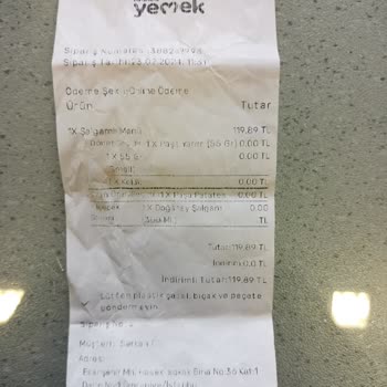 Migros Paşa Döner'den Geç Ve Eksik Gelen Sipariş