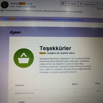 Dyson Tedarik Sorunu Hk.