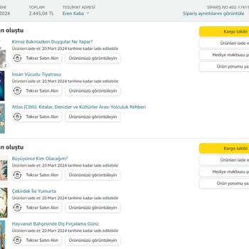 Amazon Teslim Edilmeyen Ürünün Çözülemeyen Kısmı