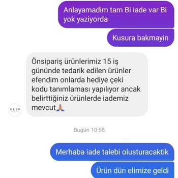 Deep Atelier Ücret İadesini Yapmıyor