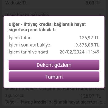 Enpara Faizsiz Krediden Sigorta Kesintisi