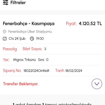 Biletalsat 3 Maç Bilet Aldım Passolig'e Yansıtılmadı