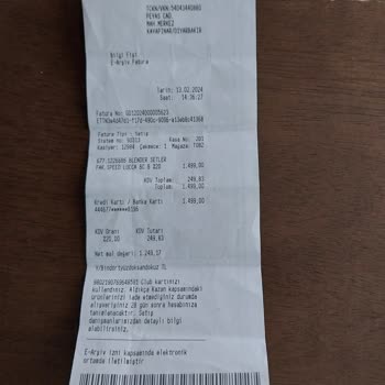 Fakir Blender Setinin Hasarlı Olması Ve Hasardan Sorumlu Tutulmam