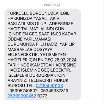 Turkcell Bilgilendirmeden İcra Yaptı Yasal Haklarımı Arayacağım