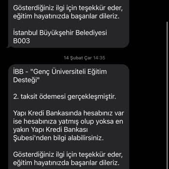 İBB Genç Üniversiteli Eğitim Desteği Burs Ödemesi 2. Taksit
