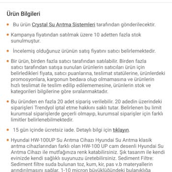 Hyundai Su Arıtma Kurulum Ücreti Sorunu