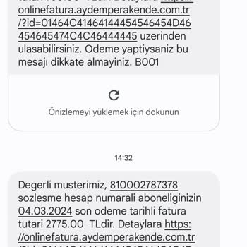 Aydem Perakende Fatura Kontrol Edilmesi