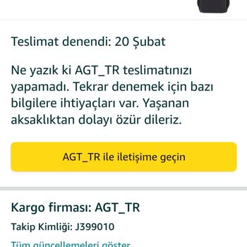 AGT Kargo Teslimat Hayal Kırıklığı