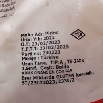 Tat Bakliyat Tat Baldo Pirinç İçin Şikayet