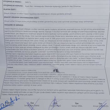 PttAVM Avasya Teknoloji Tamir Yapmıyor Hakem Heyeti Kararlarını Uygulamıyor