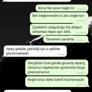 Lilyana Flowers Çiçek Buketi Görseldeki İle Alakası Olmaması
