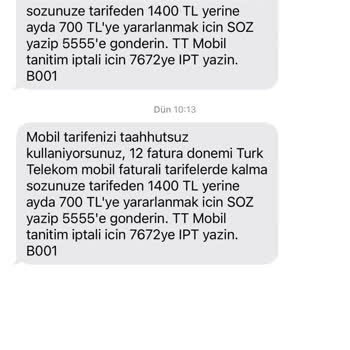Türk Telekom Mobil Verilen Fiyatla Güncel Faturada Gözüken Farklıdır