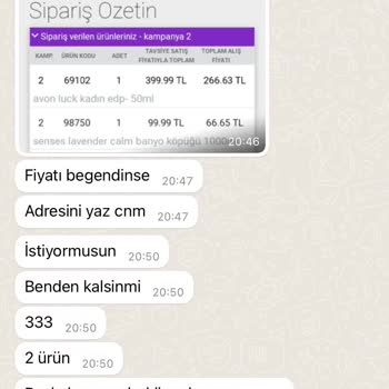 Avon Temsilcisi Fiyat Farkı Mağduriyeti