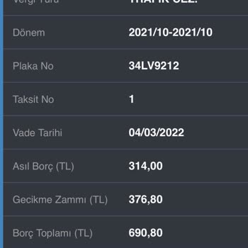 Gelir İdaresi Başkanlığı Satılan Araçlara Sonradan Gelen Borçlar