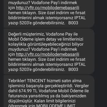 Vodafone İzinsiz Çekim Şikayeti