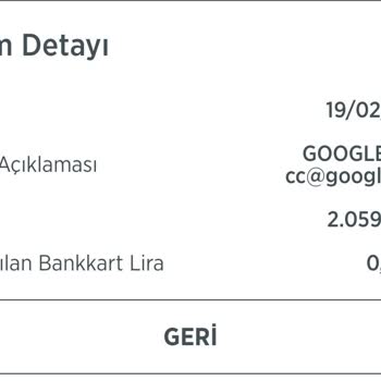 Ziraat Bankası Ads Google Hesabından Çekilen Para