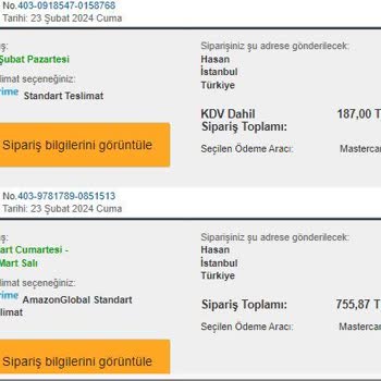 Amazon Garip Bir Şekilde Yok Olan Sipariş
