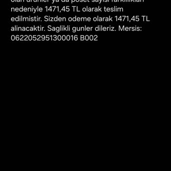 Migros Keyfi Ürün Teslim Etmeme. Sipariş Kısıtlama.