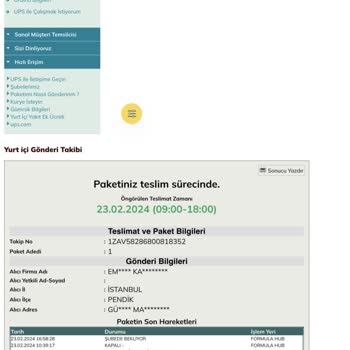 UPS Formula Hub Şubesi