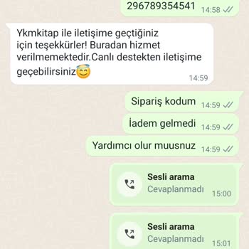 YKMkitap Üç Haftalık İade Sürecinde Yaşanan İletişim Sorunları