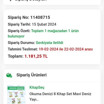 Kitapsec Siparişim Hala Gelmedi