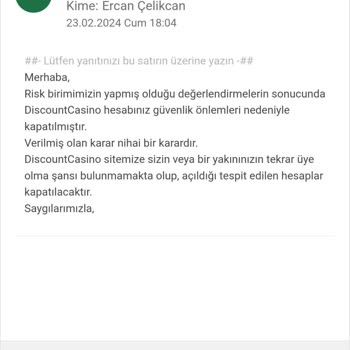 Discountcasino Sitesinde Yaşanan Sorun