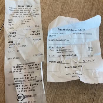 Terra Pizzadan Şikayetçiyim Hijyensiz.