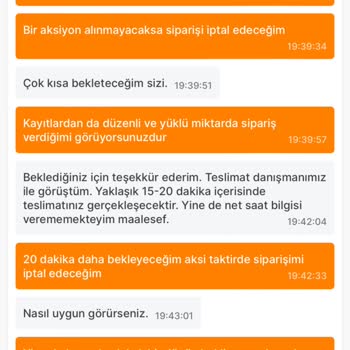 Migros Geciken Sipariş Ve Verilemeyen Teslimat Zamanı