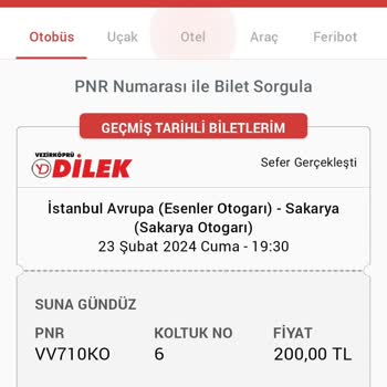 Obilet'ten Aldığım Bilet Numarasında Oturamıyor