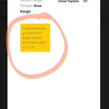 Aras Kargo Teslimat Yapmıyor Kargoyu Geri Gönderiyor.