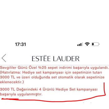 Estee Lauder Este Lauder Eksik Ürün Gönderdi