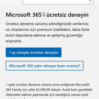Microsoft Deneme Süresi Adı Altında Ödeme Tahsili