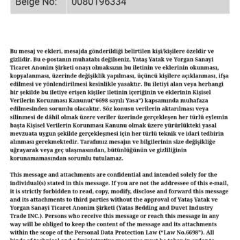 Yataş Organica Bebek Yatağı