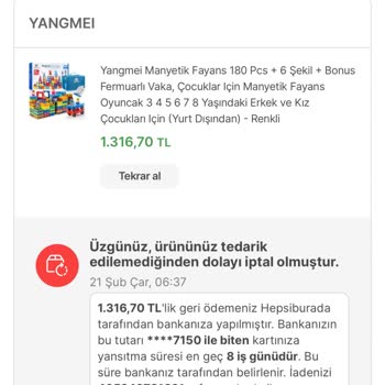 Hepsiburada Stokta Olmayan Ürünü Satıyor Ve Habersiz İptal Ediyor