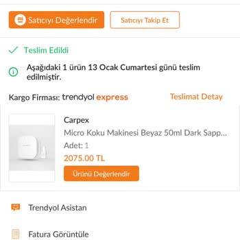 Carpex Makinem Koku Vermiyor