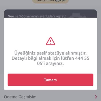 TikTak Kirala Üyeliğim Durduk Yere Pasife Alındı