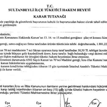 VakıfBank Kredi Kartı İle İlgili Tüketici Hakem Heyeti Kararı Uygulanmıyor.
