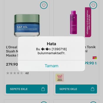 Watsons Sepete Ürün Ekleyemiyorum!