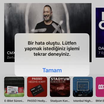 Passolig Mobil "Bir Hata Oluştu Lütfen Tekrar Deneyin" Sorunu