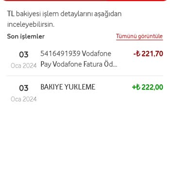 Vodafone Telekomünikasyon Vodafone Pay Uygulamasının İade Sorunu