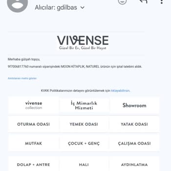 Vivense İade Ücretim Kartıma Ödenmedi
