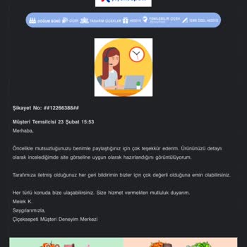 Çiçek Sepeti Müşteri Hizmetlerinin Yetersizliği Siparişin Özensizliği