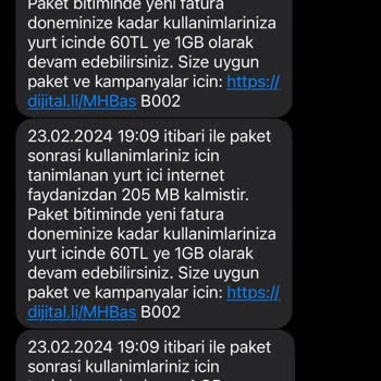 Kullanmadığım Halde Turkcell Tarafından Aşım Paketler Tanımlandı
