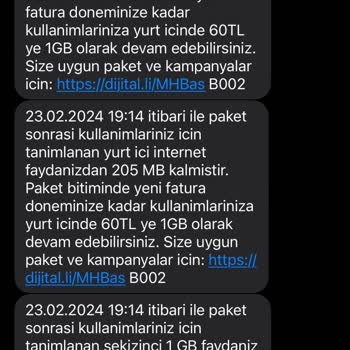 Kullanmadığım Halde Turkcell Tarafından Aşım Paketler Tanımlandı