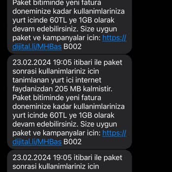 Kullanmadığım Halde Turkcell Tarafından Aşım Paketler Tanımlandı